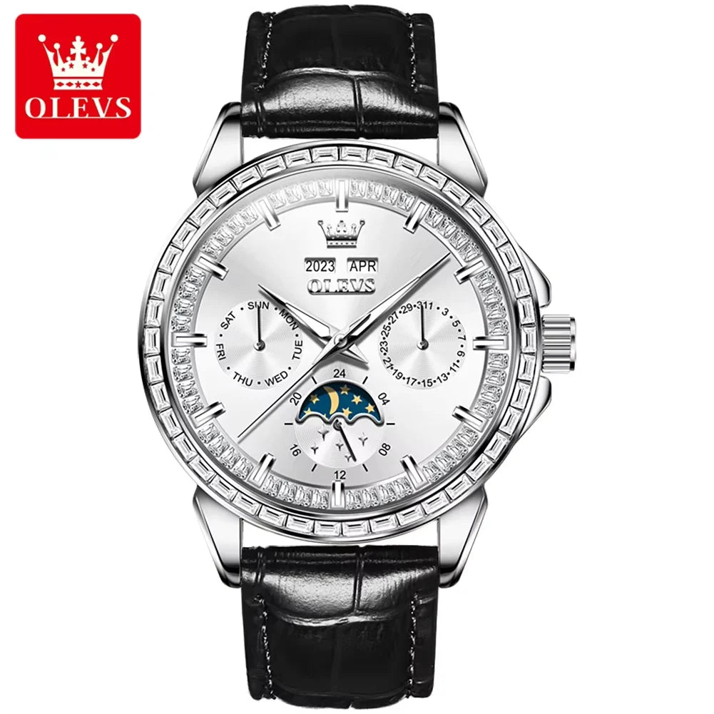 OLEVS 6695 Men's Luxury Watch - Automatic Mechanical, Waterproof, Business Dress Style