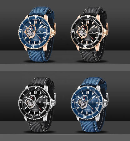PAGANI DESIGN PD‑1674 Men’s Skeleton Automatic Mechanical Watch | Japan NH39 Movement, Stainless Steel, 20ATM (200M) Waterproof Luxury Wristwatch