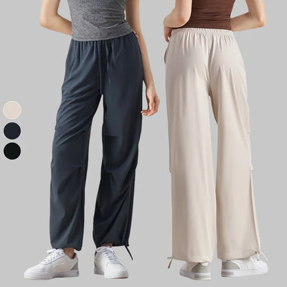 Women Casual Sports Straight Wide Leg Cargo Jogging Pants Workout Fitness Women's Joggers