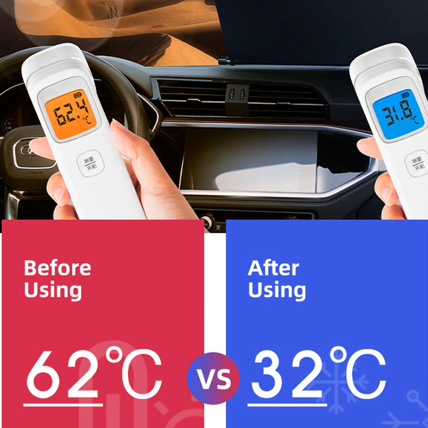 Retractable Windshield Sun Shade for Cars | Adjustable Interior Sunshade with Hook & Double Rod