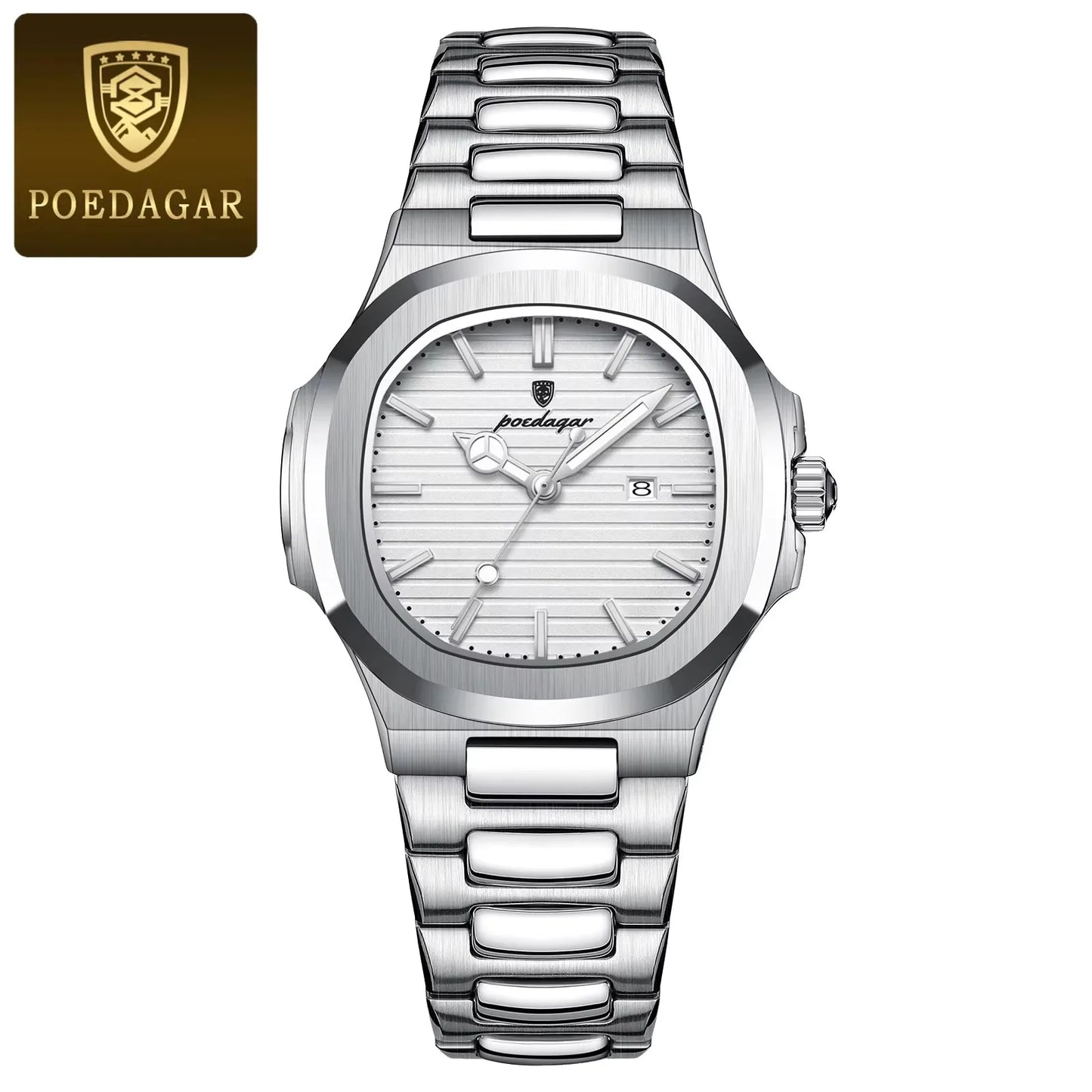 POEDAGAR 789 Ladies Luxury Watch – High-Quality Square Stainless Steel Waterproof Quartz Women's Fashion Business Watch Charlize
