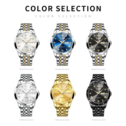 OLEVS 9931 Luxury Business Watch – Waterproof Luminous Quartz Steel Wristwatch for Men