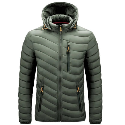 Men's Hooded Casual Cotton Light Down Jacket - Warm Winter Coat & Trench Perrin