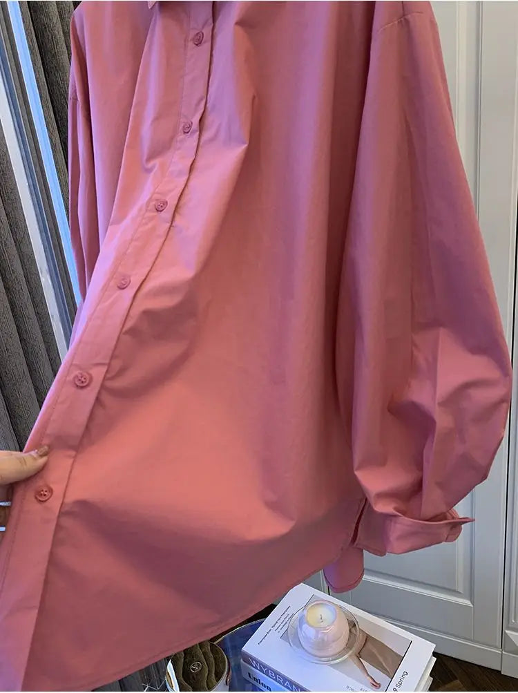 Women's Loose Bat Sleeve Blouse - Long Sleeve Doll Style Casual Top