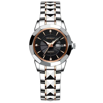 POEDAGAR 3074 Women's Luxury Watch – Casual Waterproof Quartz Stainless Steel Fashion Wristwatch for Ladies Corinne