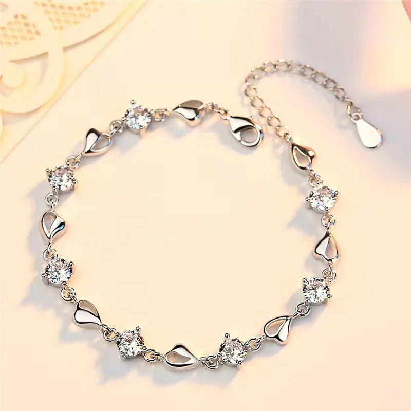 Elegant Women's 925 Sterling Silver Moissanite Bracelet – Gorgeous Jewelry Gift for Mom, Grandma, or Special Occasions Elsa