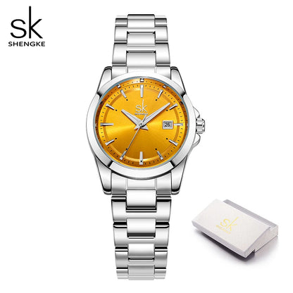 Shengke Luxury Women's Watch – Stylish Quartz Lady Wristwatch, Perfect Gift for Girls and Women