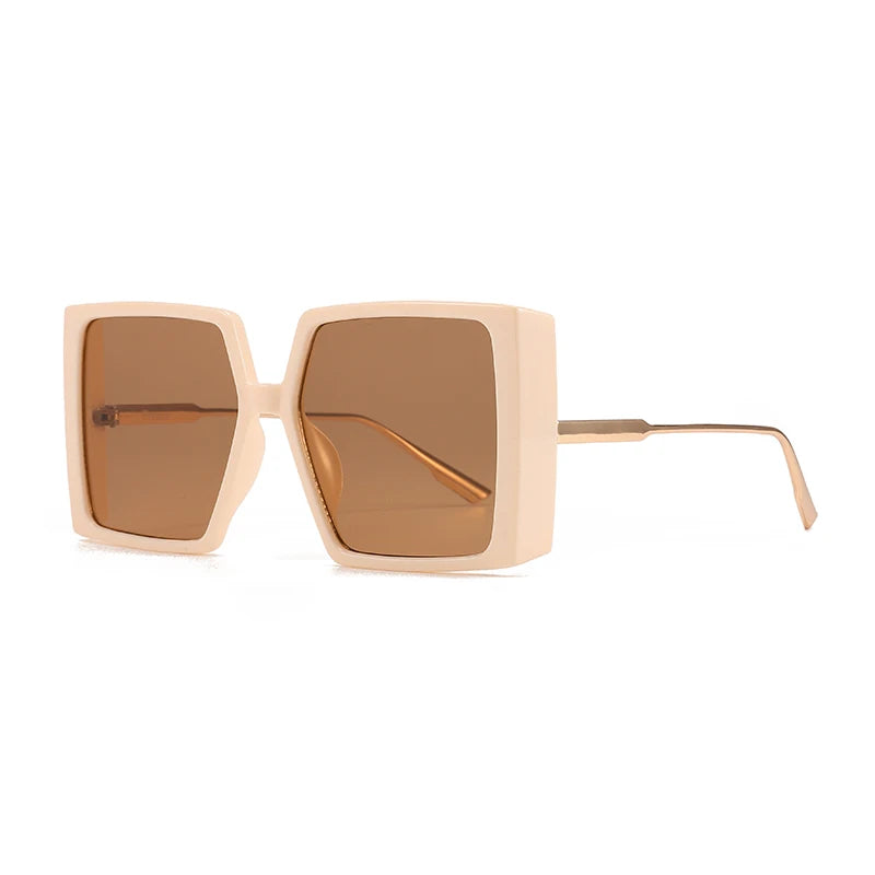 Women’s Oversized Square Sunglasses - Vintage Luxury Designer Shades with Big Flat Frames Gigi