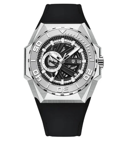 PAGANI DESIGN PD‑YS007 Men’s Automatic Mechanical Watch | Large Dial Calendar Wristwatch, Stainless Steel Luxury Timepiece