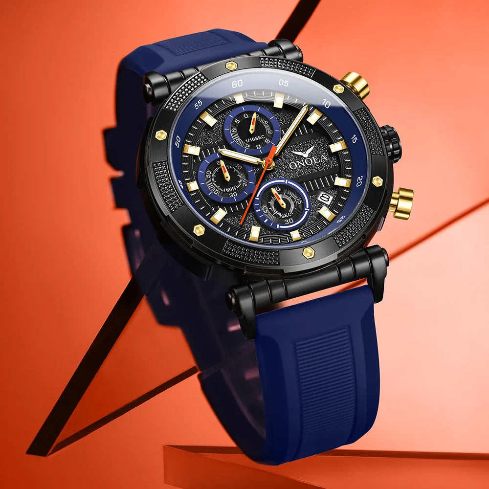 ONOLA 6859 Men’s Quartz Watch – Fashionable, Luminous Hands, Date Calendar, Waterproof