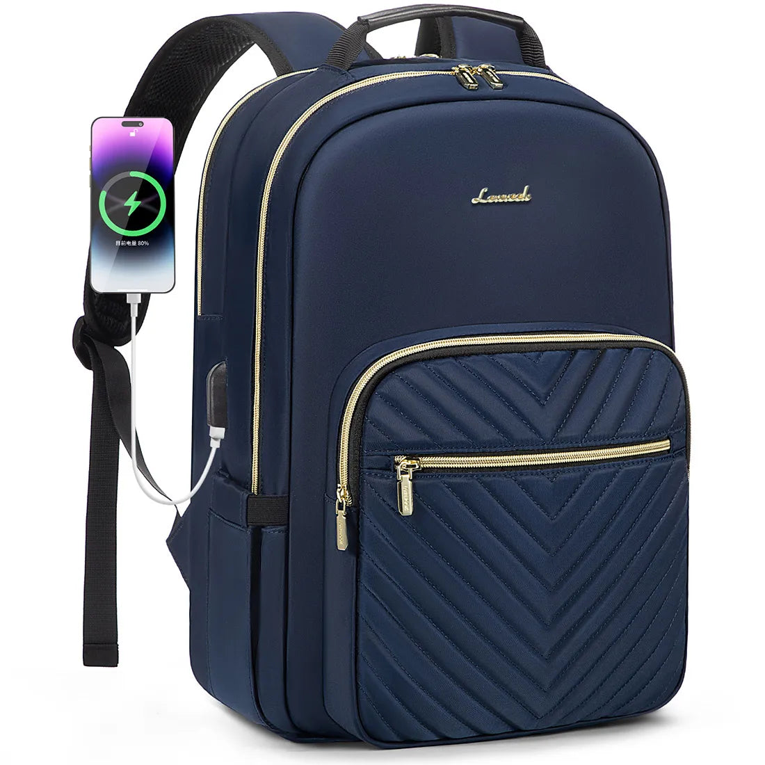 Waterproof Nylon Laptop Backpack for Women & Girls - 15.6 & 17-Inch College, School, Travel, and Business Bag