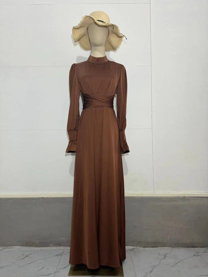 Women's Flare Sleeve Abaya with Belt Amina