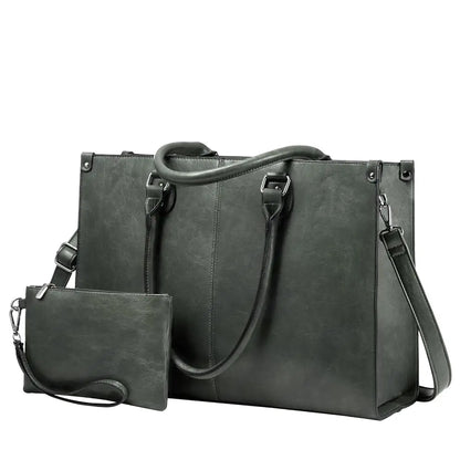 LOVEVOOK Women's PU Leather Tote - High-Quality 15.6-Inch Laptop Bag, Large Capacity Handbag Juliette