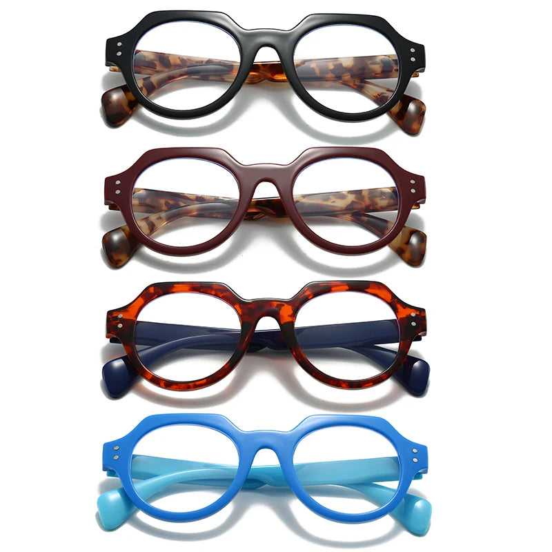 Slim Unisex Reading Glasses | Square Spring-Hinge Eyewear for Presbyopia | 1Corrective Glasses, Fits All Face Shapes Ellis