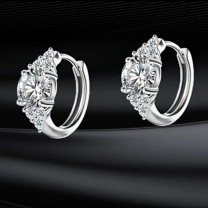 S925 Silver 1-Carat Moissanite Earrings – Elegant and Stylish for Women Belle