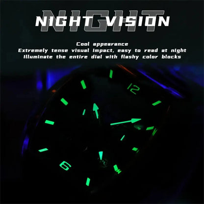 Gelatu 6016 Men's Fashion Automatic Mechanical Watch with Stainless Steel Strap – Waterproof Branded Wristwatch