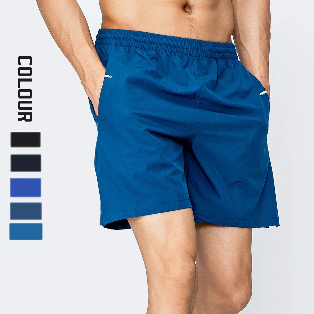 Men’s Quick‑Dry Sports Shorts – Lightweight Breathable Running & Gym Shorts with Zipper Pockets Roland