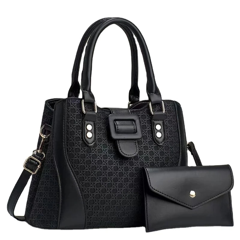 Retro Two-Piece Handbag Set – Elegant Ladies' Bags