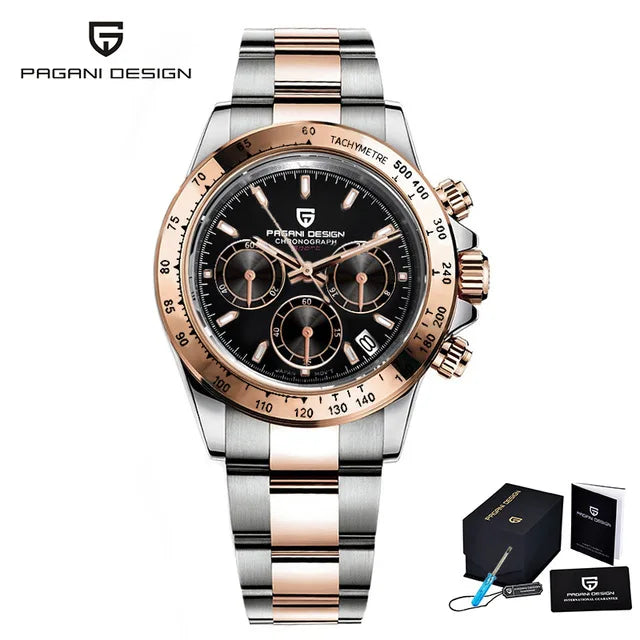 PAGANI DESIGN 1644 Men's Luxury Quartz Watch - High-Quality Sport & Business Waterproof Wristwatch Relogio Masculino
