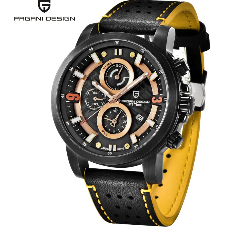 PAGANI DESIGN 2771 Men's Outdoor Sports Quartz Watch - Chronograph, Durable and Stylish