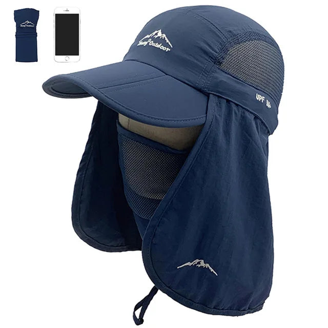 Foldable Waterproof UV Protection Visor Hat – Quick-Dry Baseball Cap with 360° Sun Shield for Men & Women, Fishing & Hiking Ross