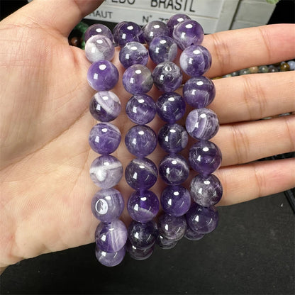10MM Rose Quartz Healing Crystal Gemstone Beaded Stretch Bracelet – Energy, Love & Perfect Gift