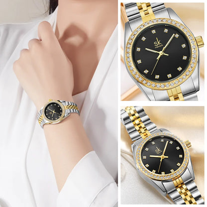 SK Gold Women’s Watch – Luxury Ladies Wristwatch Factory Outlet | Montre Femme | Reloj Para Mujer