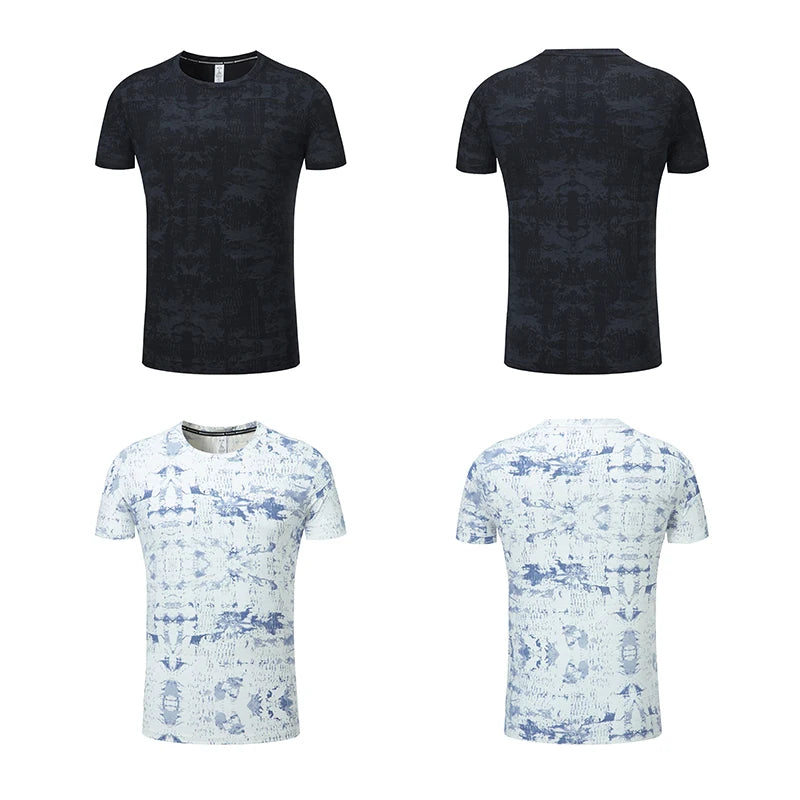 Men's Activewear T-Shirt – Printed Stretchy Sports & Casual Tee