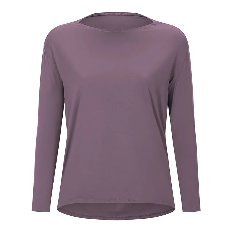 Women's Long Sleeve Yoga Shirt - Perfect for Exercise & Activewear