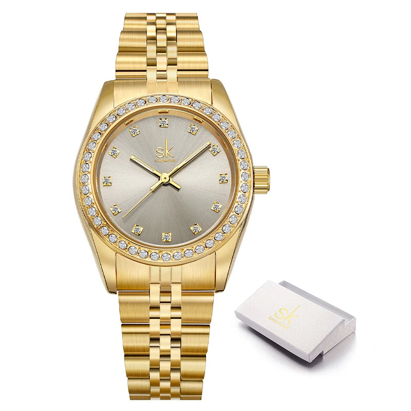 SK Gold Women’s Watch – Luxury Ladies Wristwatch Factory Outlet | Montre Femme | Reloj Para Mujer