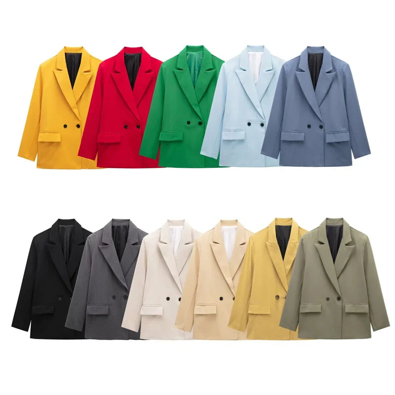Women's Versatile V-Neck Suit Jacket - Chic Casual Commuter Blazer for All Seasons Martha