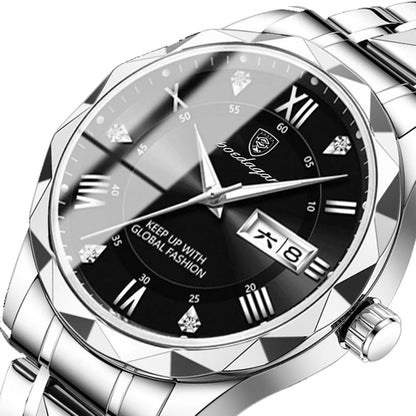 POEDAGAR 615 Waterproof Men's Watch – Luxury Quartz Wristwatch with Date & Week Display