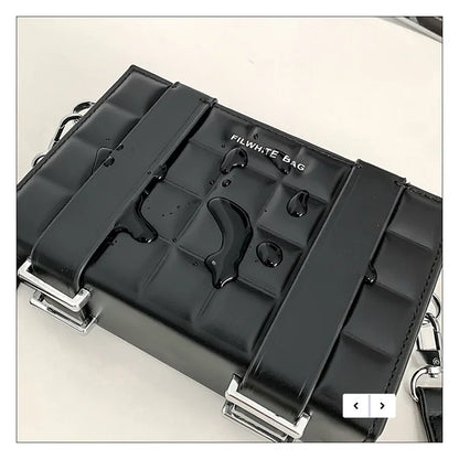 High-End Korean Leather Box Bag – Top-Quality Mini Messenger Bag for Women, Trendy Small Square Handbag with Stylish Design Aline