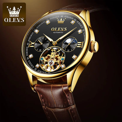 OLEVS 3601 Men's Luxury Automatic Watch - Top Brand Sport Mechanical Wristwatch, Custom Design