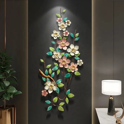Chinese Style Wrought Iron Wall Hanging – Decorative Pendant for Living Room and Porch Decoration