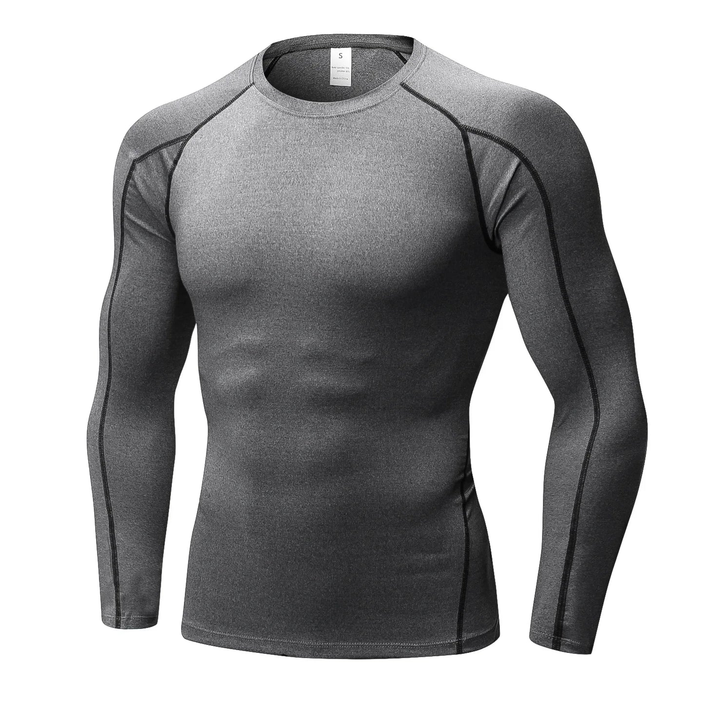Men’s Long‑Sleeve Compression Shirt – Polyester Spandex Performance Athletic Top Renan