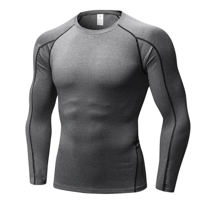 Men’s Long‑Sleeve Compression Shirt – Polyester Spandex Performance Athletic Top Renan