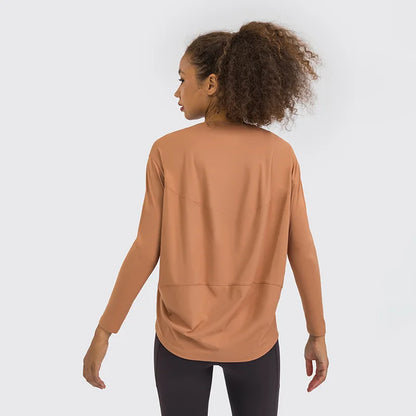 Women's Long Sleeve Yoga Shirt - Perfect for Exercise & Activewear