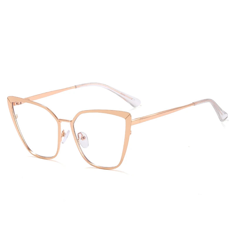 New Design Metal Prescription Glasses – Blue Light Blocking Frames with Silicone Nose Pads