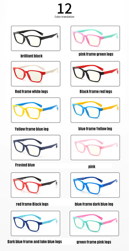 Blue Light Blocking Glasses for Kids – Comfortable Silica Gel Frames for Gadget and Screen Use Arden