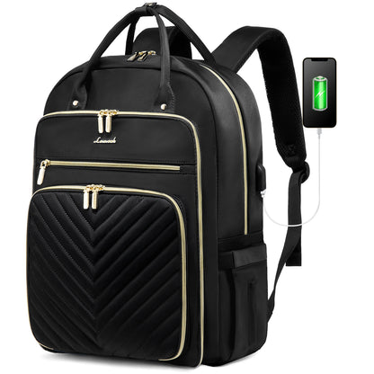 Women's 15.6-Inch Laptop Backpack - Stylish Work, Travel, and School Bag | Large Casual Sports & Business Backpack Selin