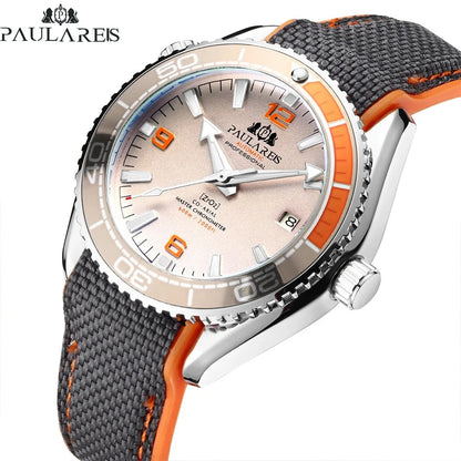 PAULAREIS Luxury Men’s Automatic Watch – Waterproof Sports Mechanical Wristwatch with Luminous Dial and Date Display Yousif