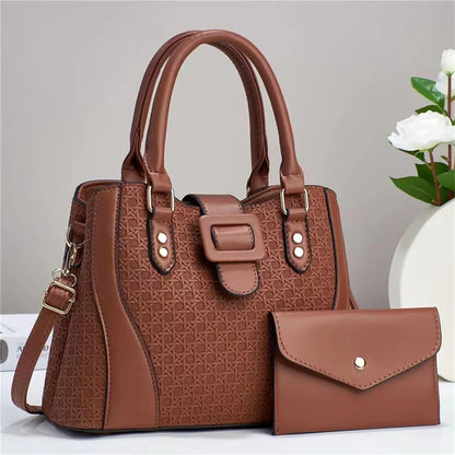 Retro Two-Piece Handbag Set – Elegant Ladies' Bags