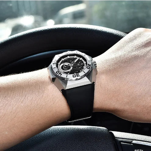 PAGANI DESIGN PD‑YS007 Men’s Automatic Mechanical Watch | Large Dial Calendar Wristwatch, Stainless Steel Luxury Timepiece