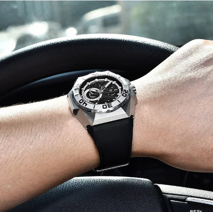 PAGANI DESIGN PD‑YS007 Men’s Automatic Mechanical Watch | Large Dial Calendar Wristwatch, Stainless Steel Luxury Timepiece