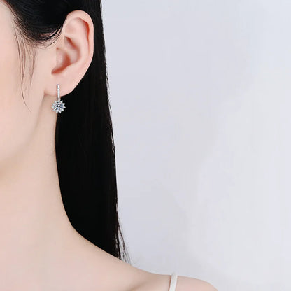 CClassic Sunflower S925 Sterling Silver Moissanite Earrings | Elegant & Stylish Jewelry for Every Occasion Henrietta