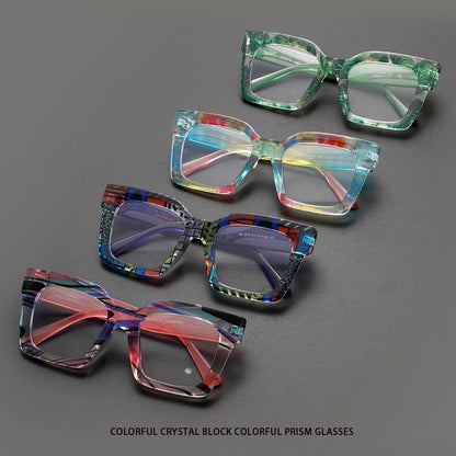 Vintage Square Glasses Frame – Trendy Designer Blue Light Blocking Eyeglasses for Men & Women Payton