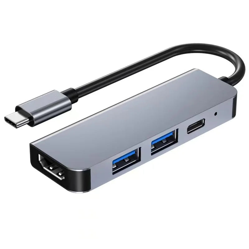 Multifunction 11-in-1 USB-C Hub – 4K 30Hz HDMI Multiport Adapter with 4 USB 3.0 Ports, 3.5mm AUX, and 11-Port Docking Station for Laptops