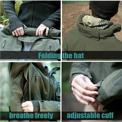 Men's Winter Jacket – Waterproof, Warm Outdoor Coat with Fleece, Velvet-Lined, Casual Thicken Mountaineering Outerwear Aragorn