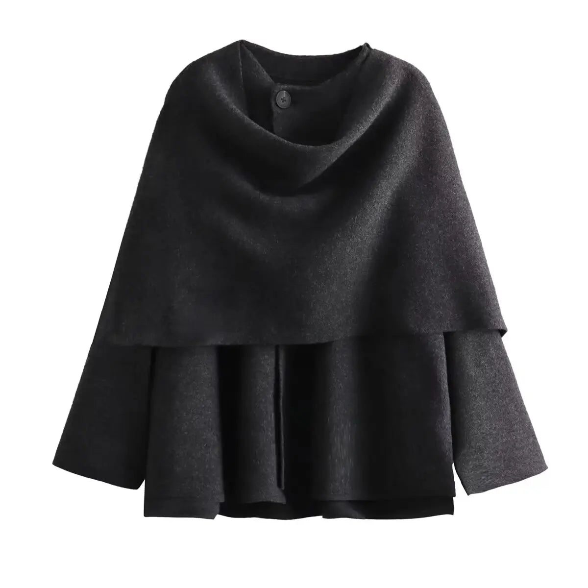 Vintage Long Sleeve Knitted Coat with Scarf – Women's Autumn Sweater Aurora